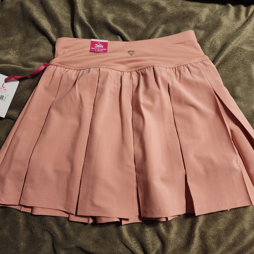 Justice Blush Pink Skater Skirt+